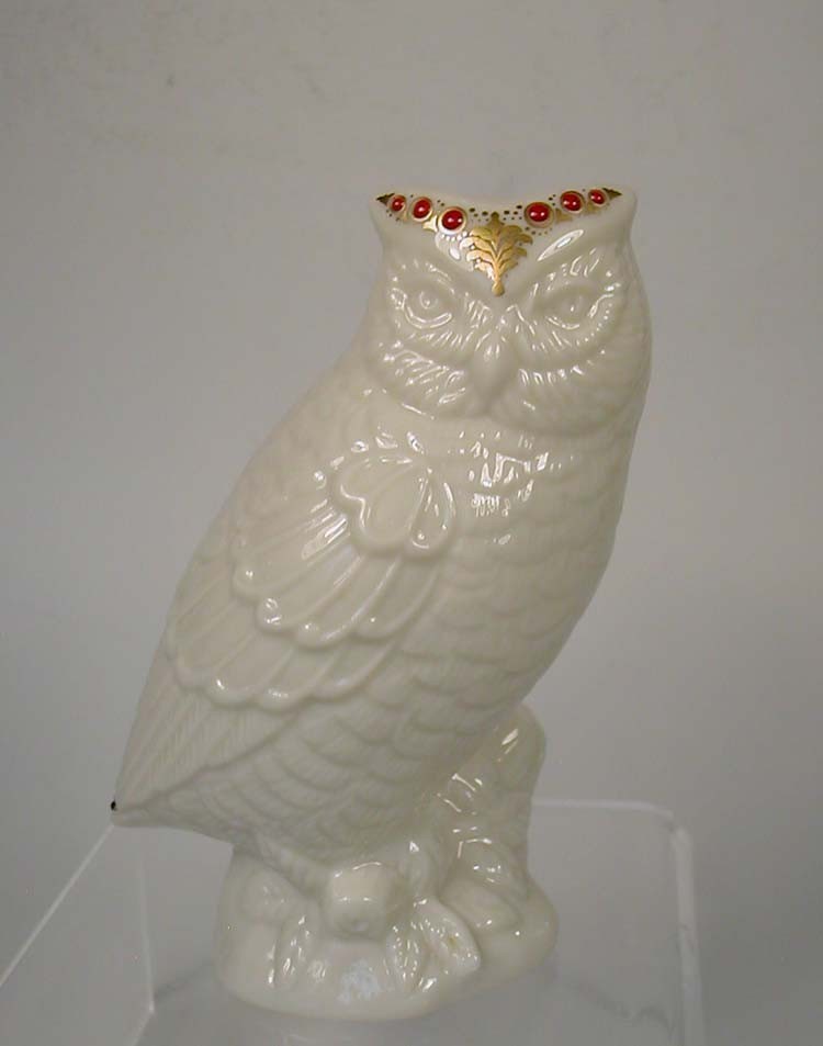 LENOX China Jewels Collection Owl Porcelain Figure 1992 USA MINT!