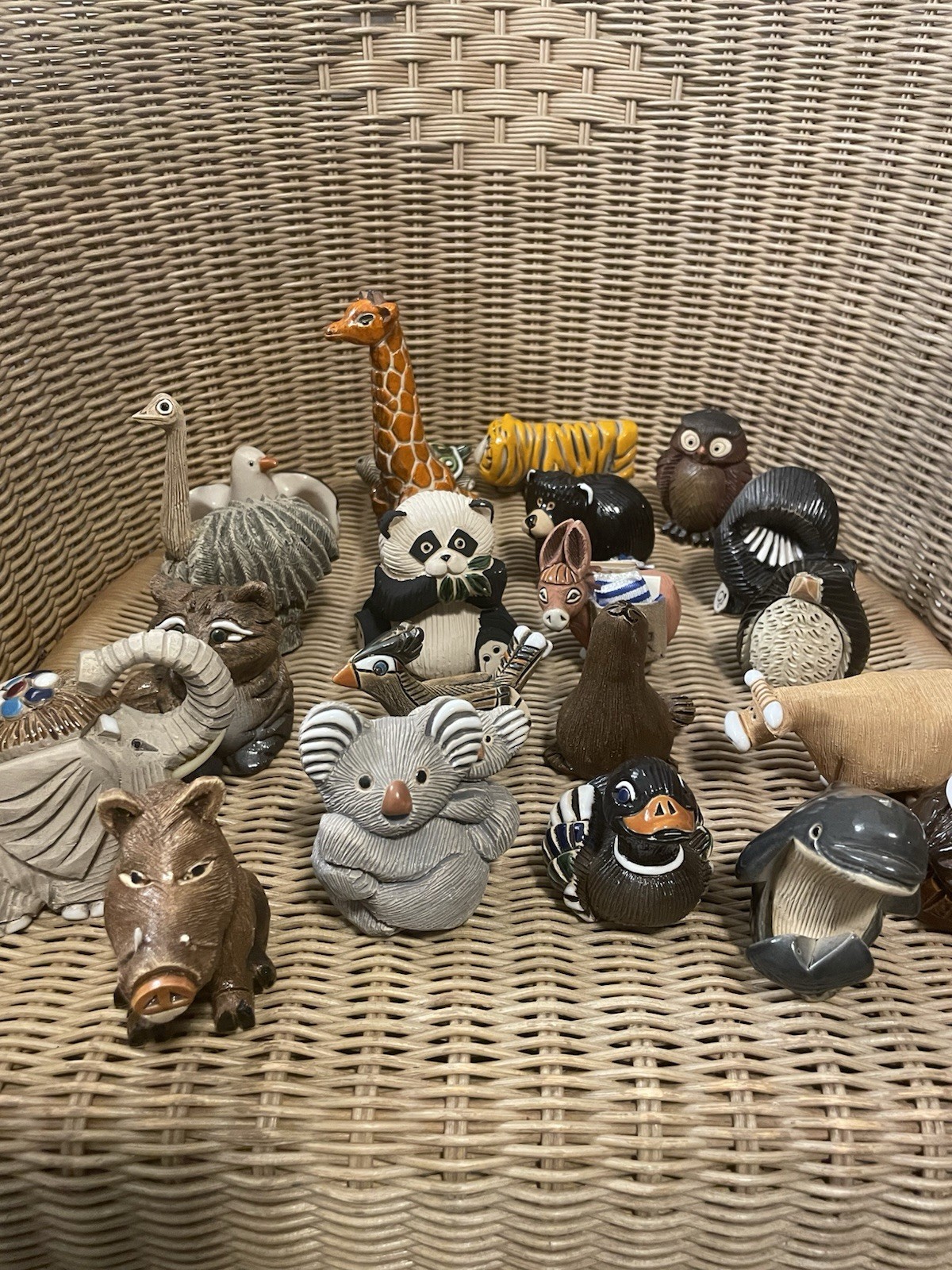 Artesania Rinconada Lot Of 22 Collectible Animal Figurines