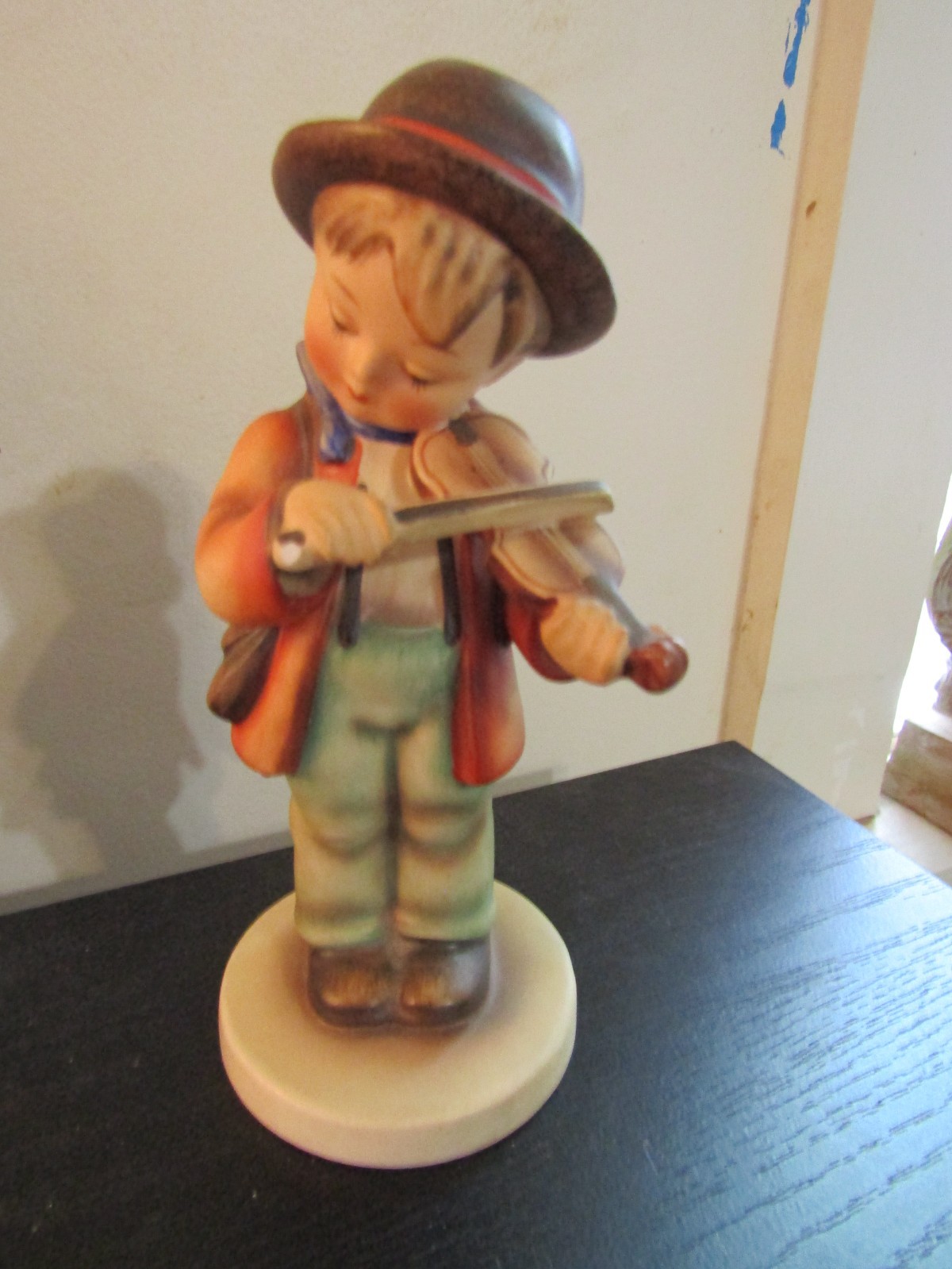 Goebel Hummel Little Fiddler Figurine Boy playing violin Unknown Trademark