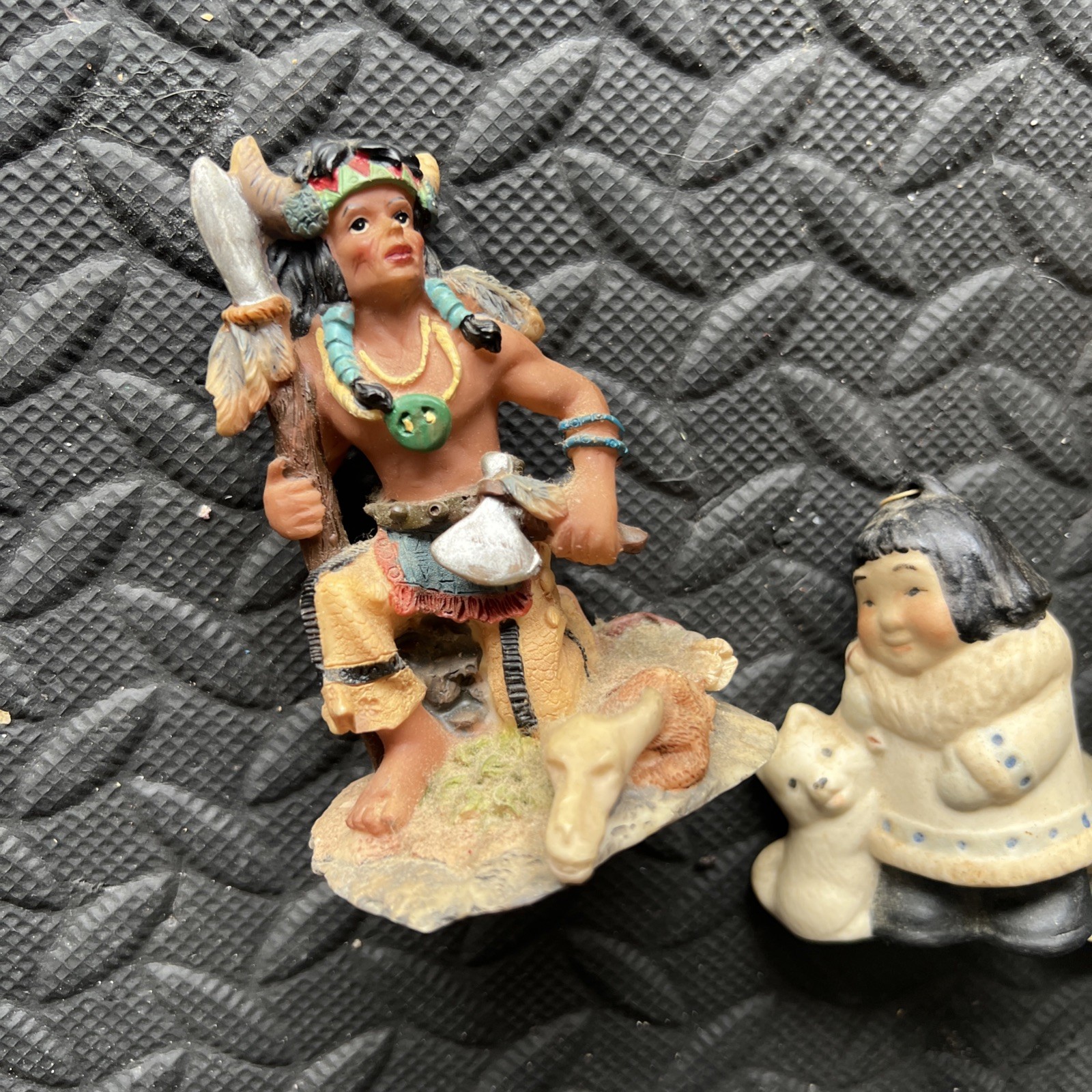 HOMCO Bisque Porcelain American Indian Boy Figurine And Three Others