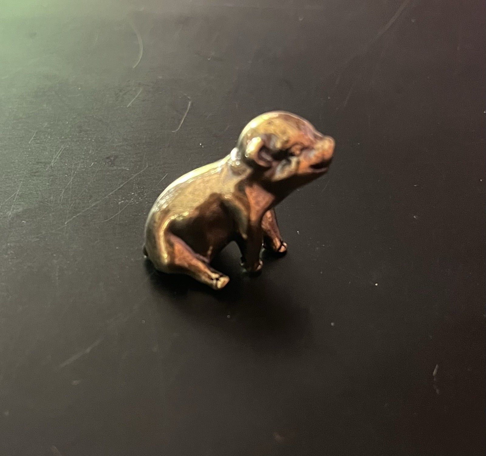 Brand New Mini Brass Pig Figurine Tiny Farm Animal Statue 1.5”