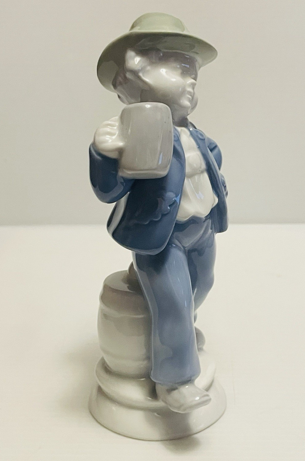Vintage Gerold Porzellan Bavarian 6 1/2″ Boy Figurine with Mug pre-owned.