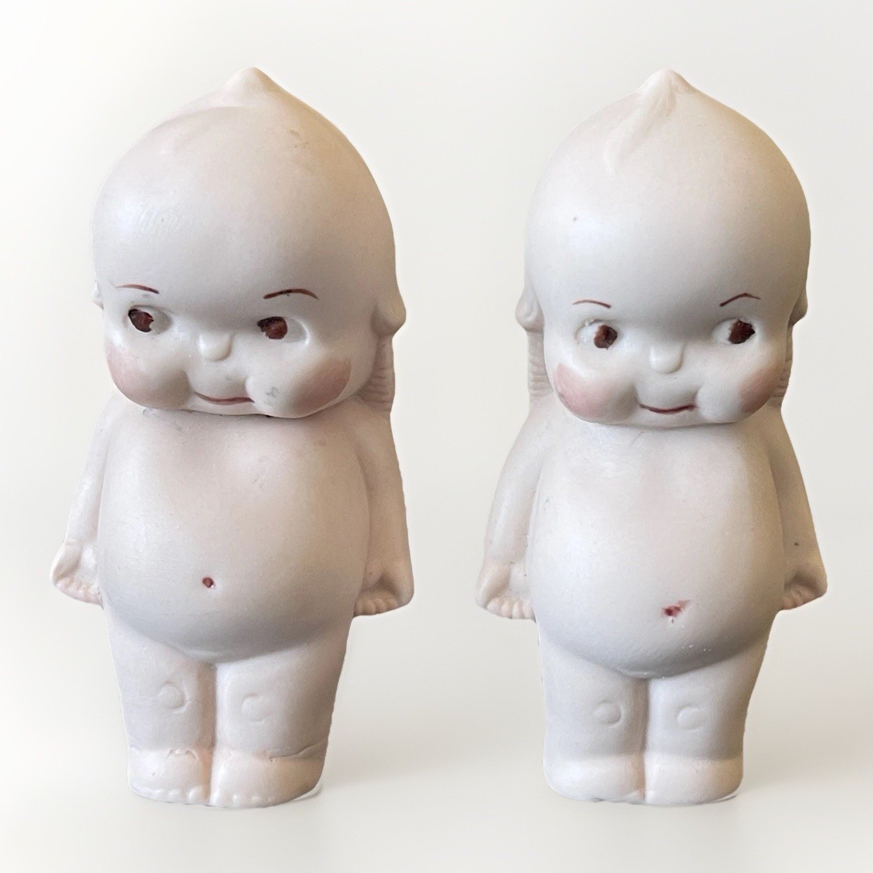 Kewpie Kewpie Doll Ceramic Figurine Bisque Hand Paint 3.5″ Tall W/ Angel Wings!.