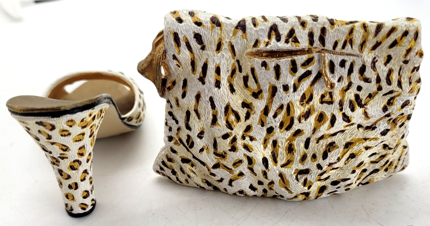 Miniature Figurines Nostalgia Collectibles Shoe & Hangbag Animal Print