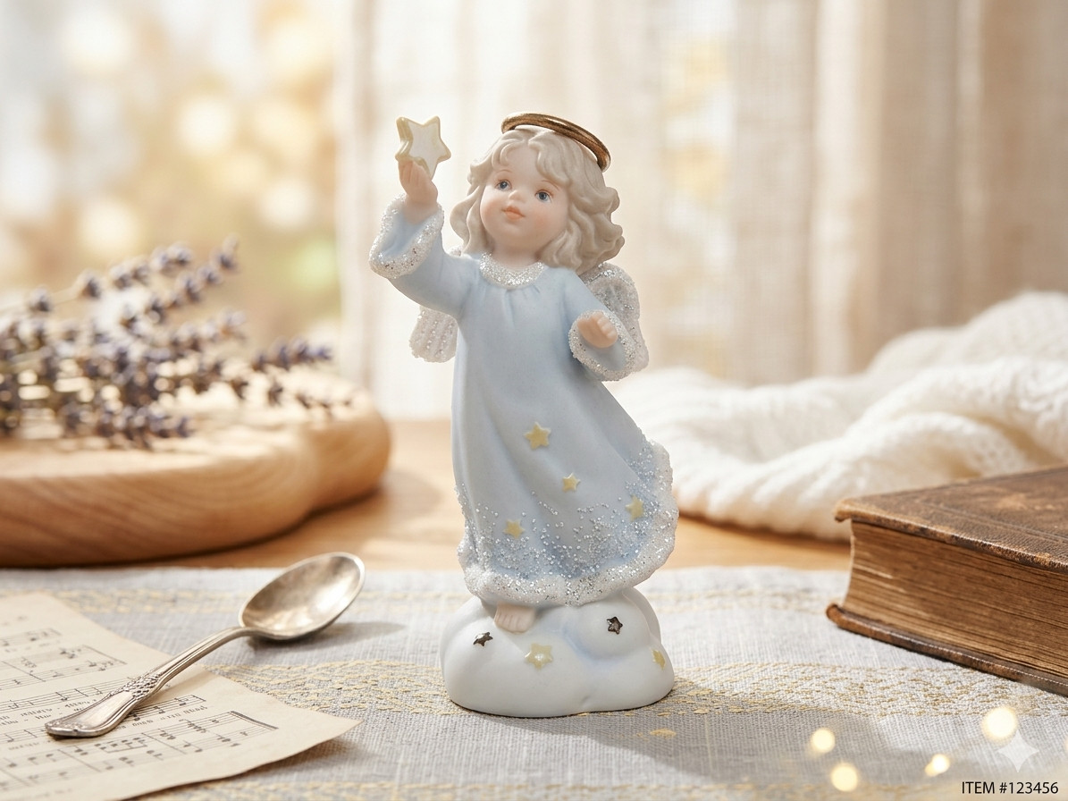 Vintage 1994 Enesco Heavenly Kingdom Angel Figurine with Star #533246 – Shimmer