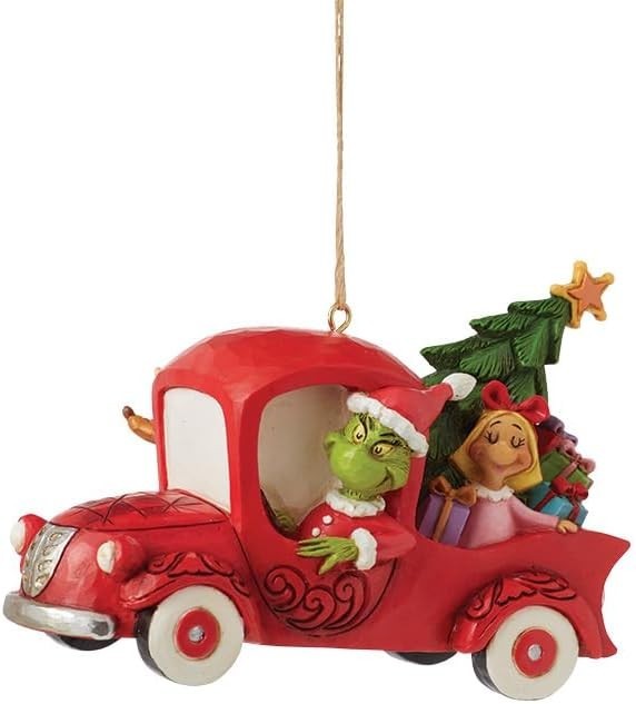 Jim Shore Dr. Seuss The Grinch Red Truck Cindy Lou Ornament 6012706 NEW T