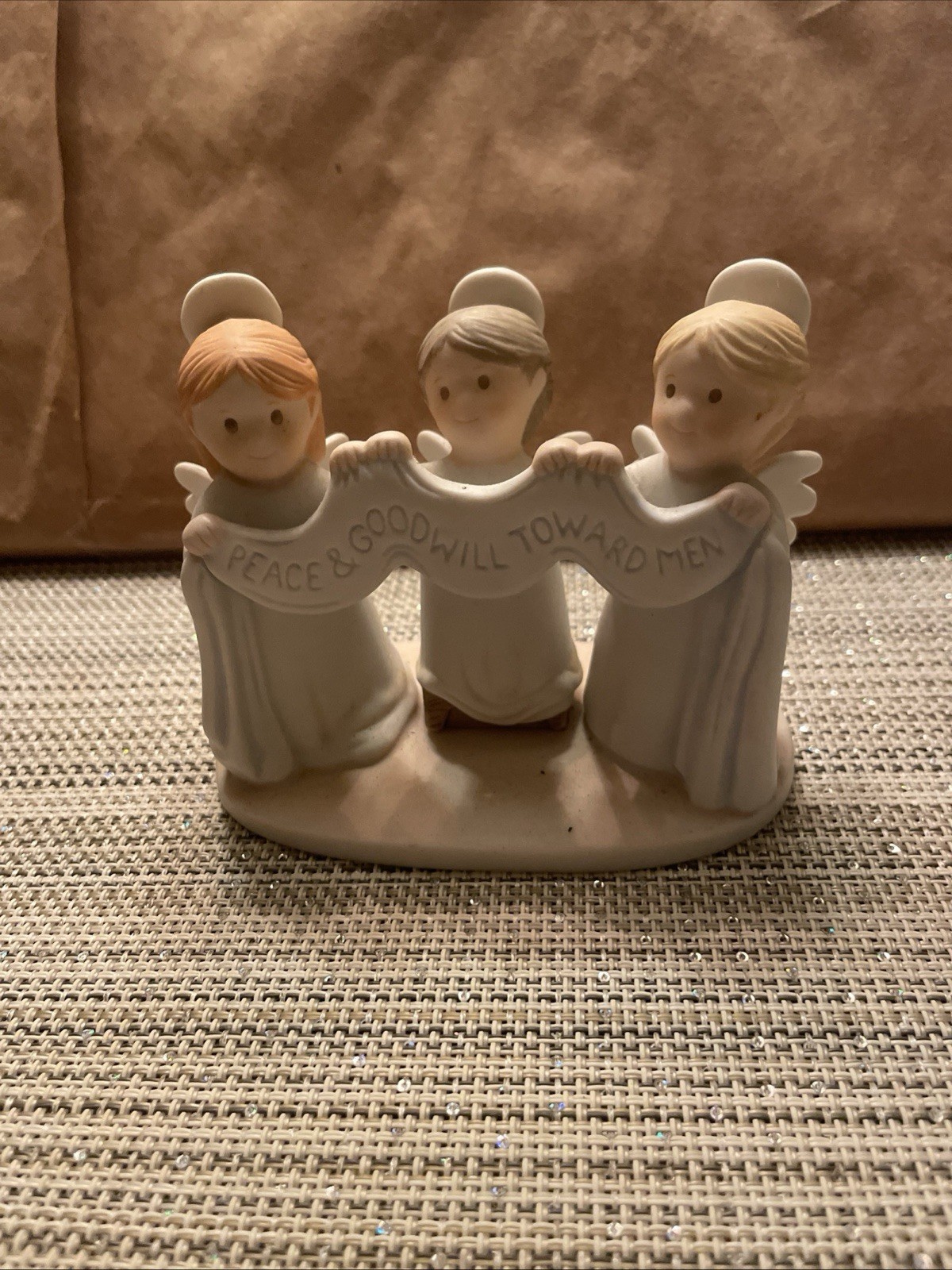 HOMCO Angels On High Figurine Christmas Jesus Bible CIRCLE OF FRIEND MASTERPIECE