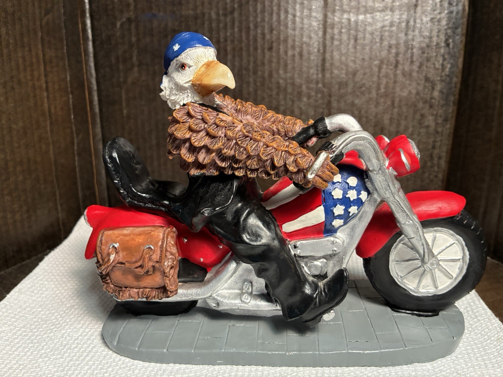 Easy Rider Motorcycle Bald Eagle Biker 8 1/2 Inches Long