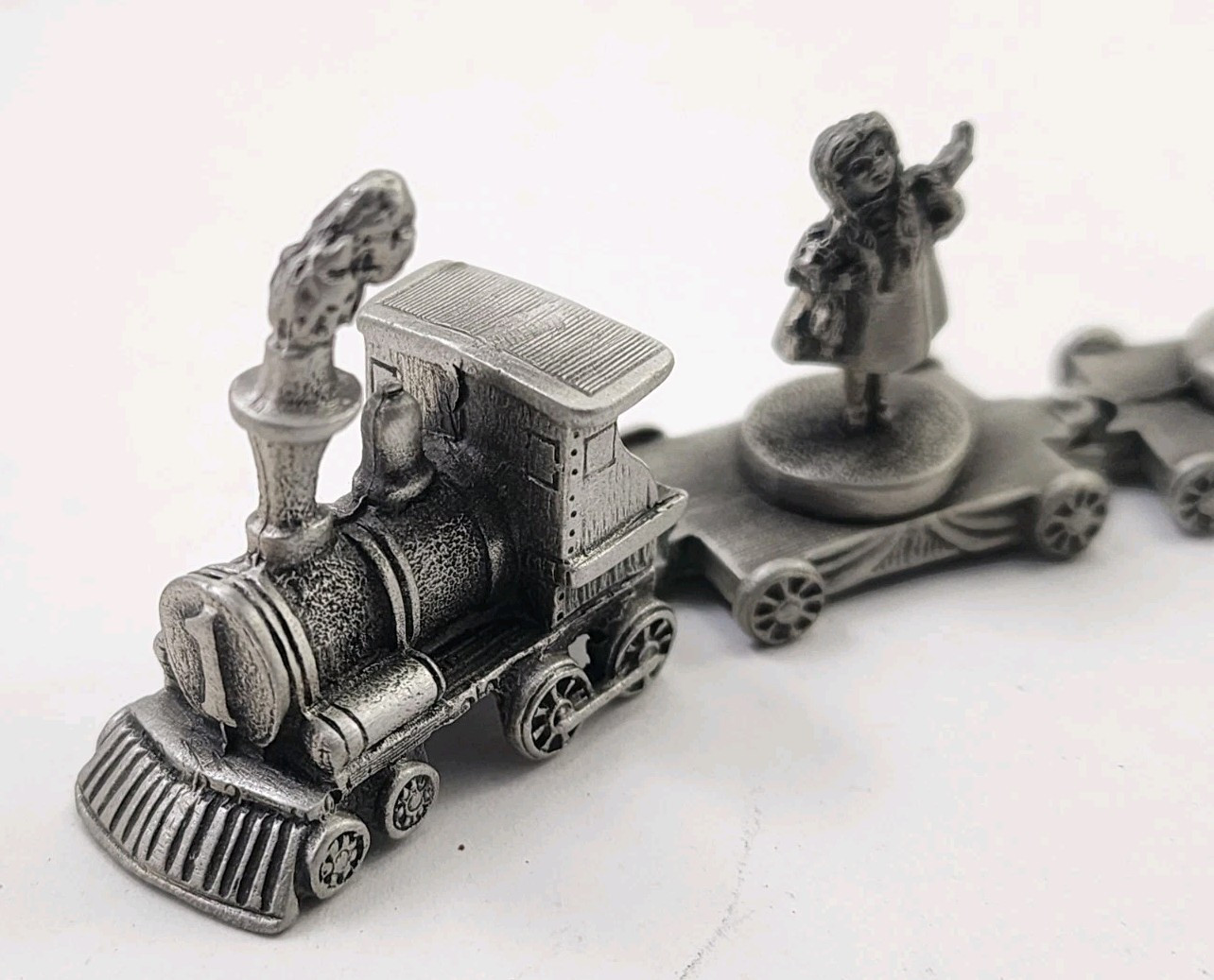 WIZARD OF OZ Pewter 6pc TRAIN SET Dorothy Scarecrow Tin Man Lion L.F.Baum.F.T.