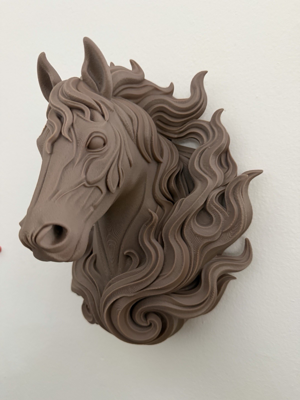 Ford Horse Head Figurine Hand Painted Resin Matte Animals Theme Multiple Colors