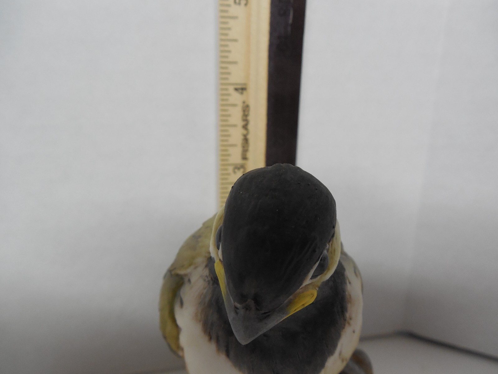 Andrea by Sadek “Chickadee” Bisque Porcelain Bird #6350 3.75 in tall
