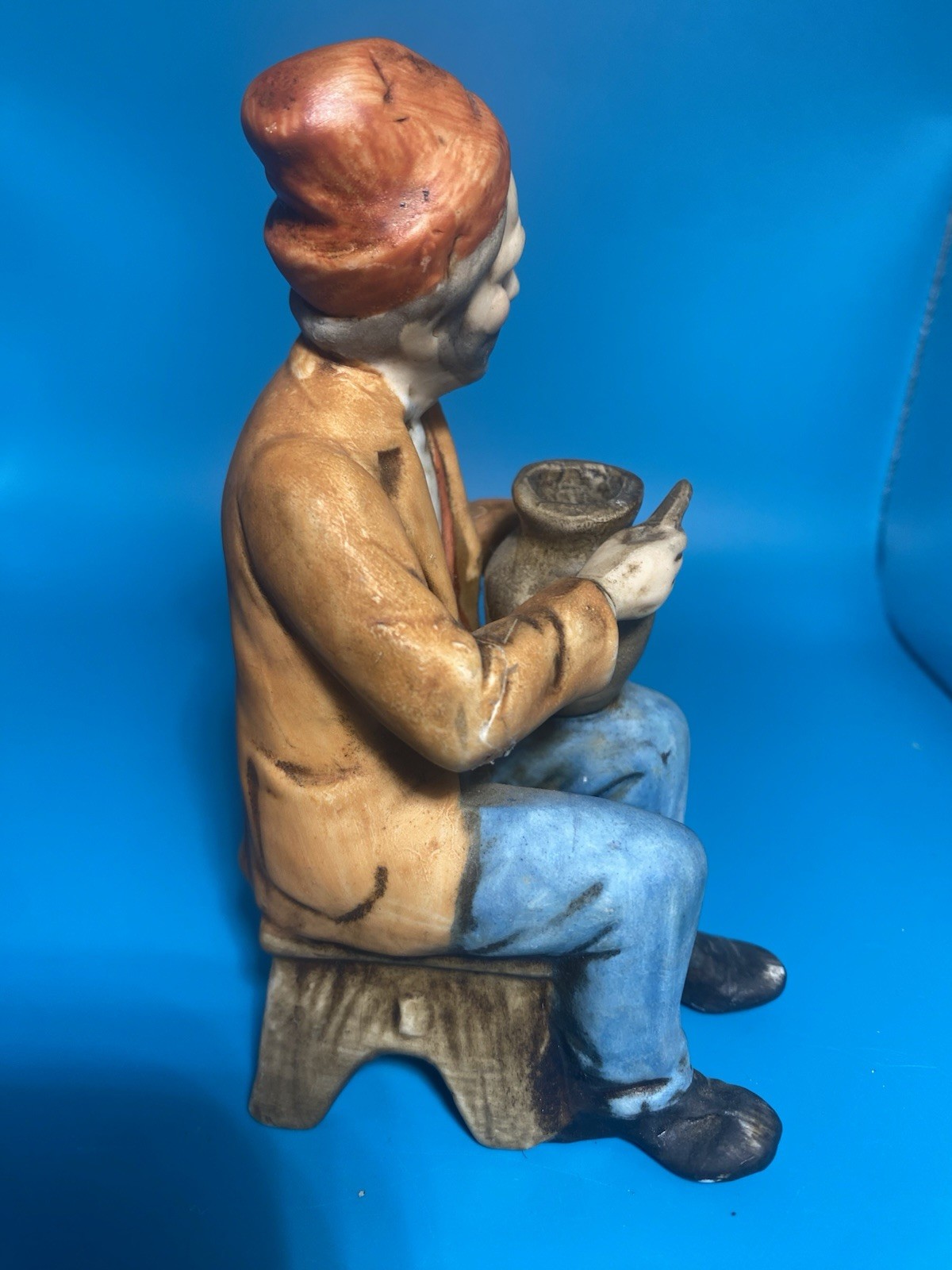 Vintage Handpainted Old Man Figurine Japan Numbered