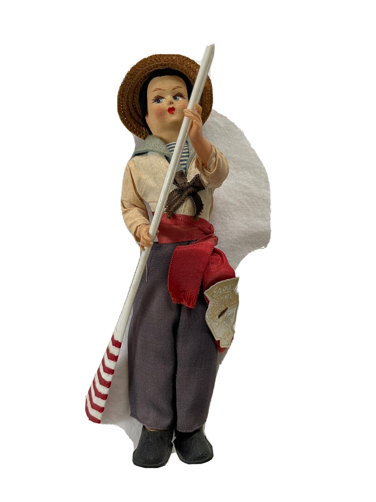 Vintage Children’s Gondolier Hand-made Figure Rowing