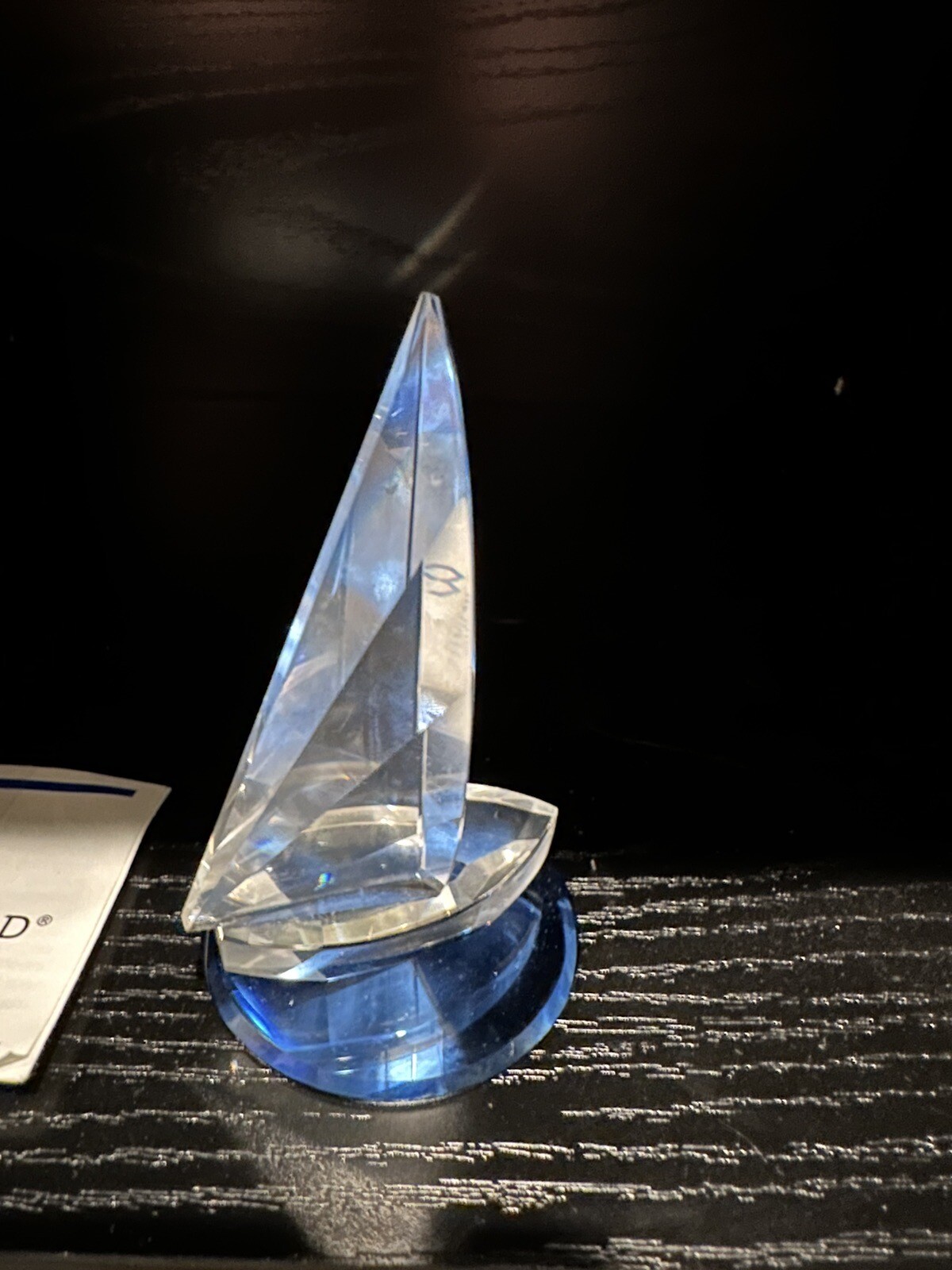 Crystal World Sailboat 3.25 inches Tall