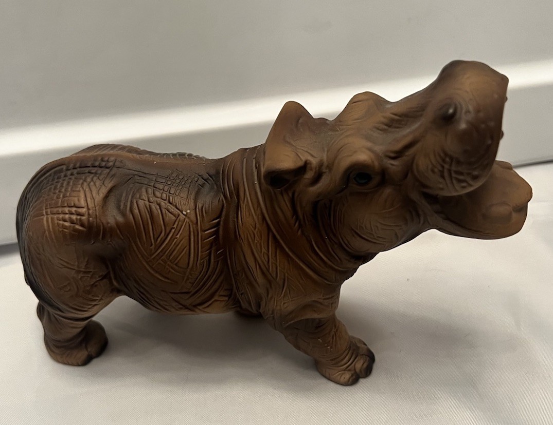 Vintage Trimont Japan Hippopotamus Figurine Animal Ceramic 5.5”