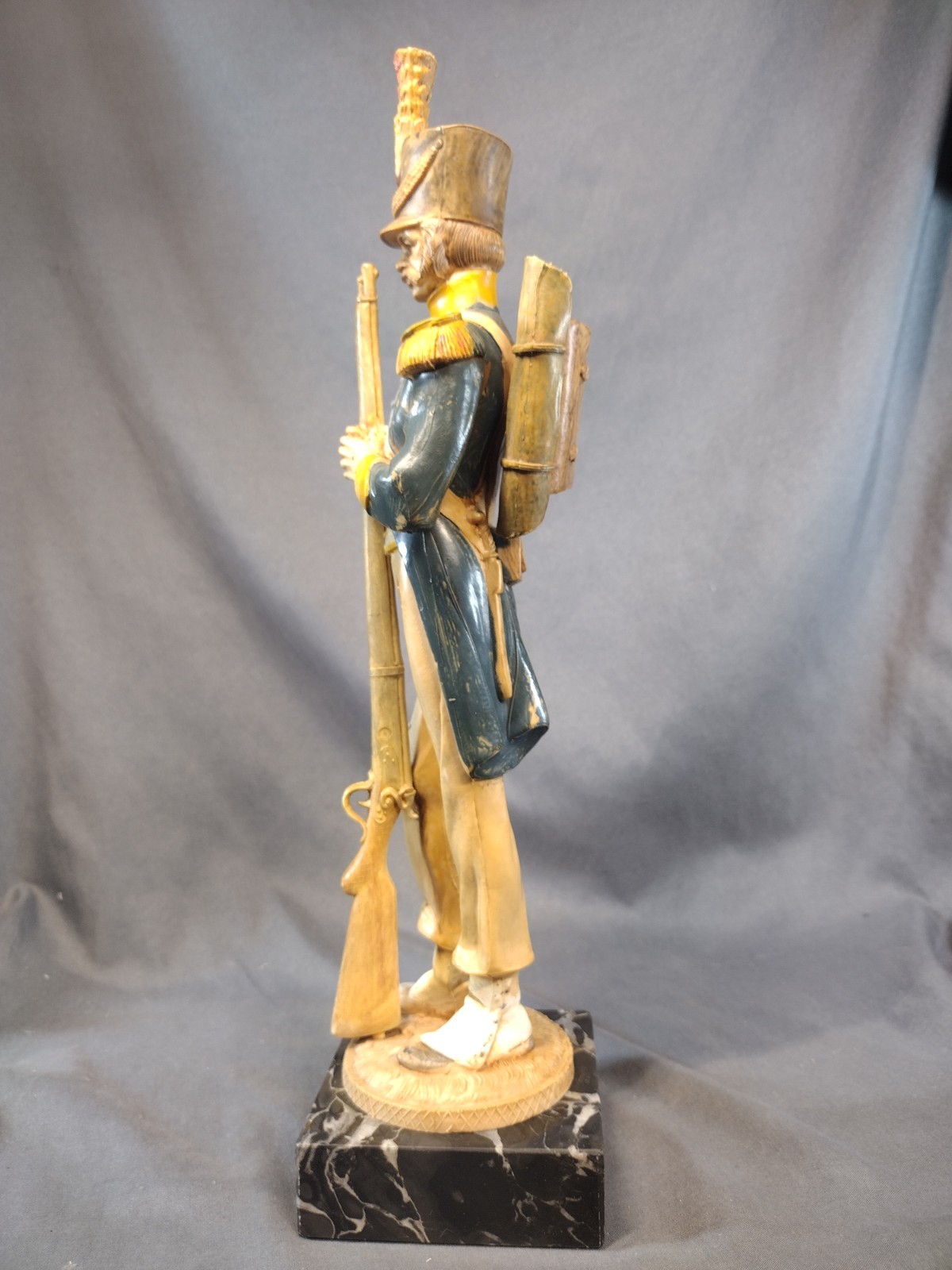 Vintage Fontanini Fusilier Italian Soldier Statue Figure Hand Painted PVC 13.5″