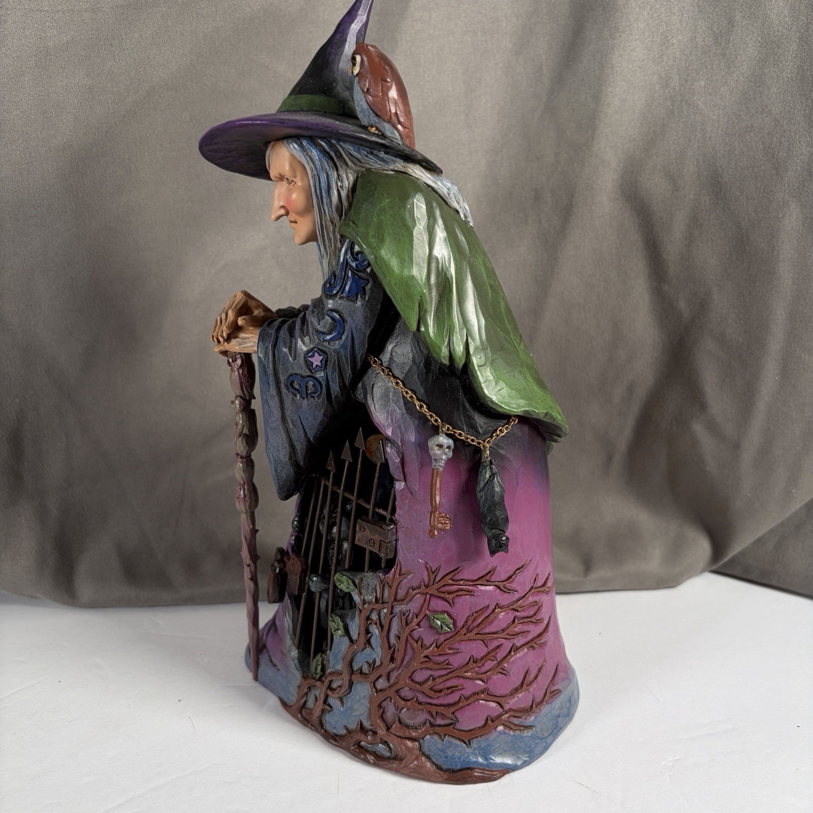 Jim Shore Wickedness Awaits Figure Witch Cat Gate 2013 Heartwood Creek Box