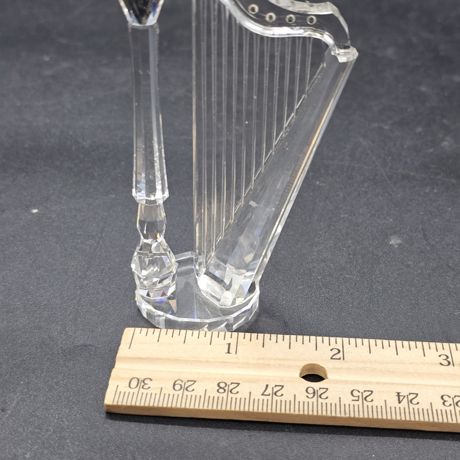 Swarovski Crystal Harp Figurine 169245 Musical Instrument Retired Unboxed 4″