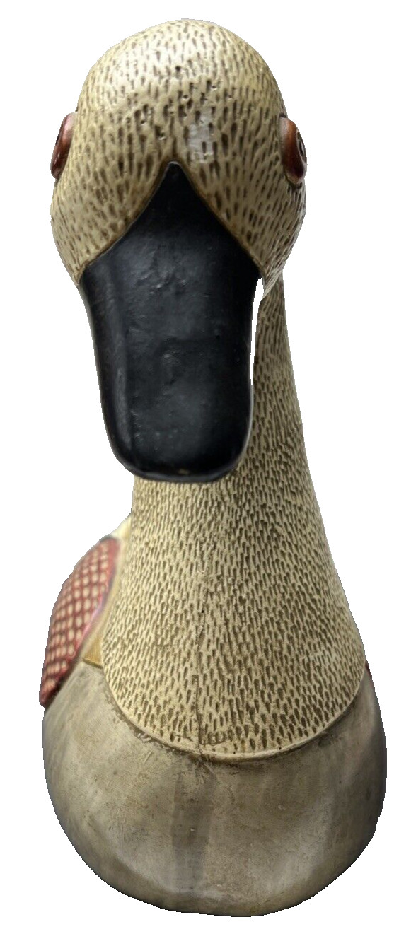 Vintage Sylvia Hood Pasadena California Chalkware Goose Duck Sculpture Large