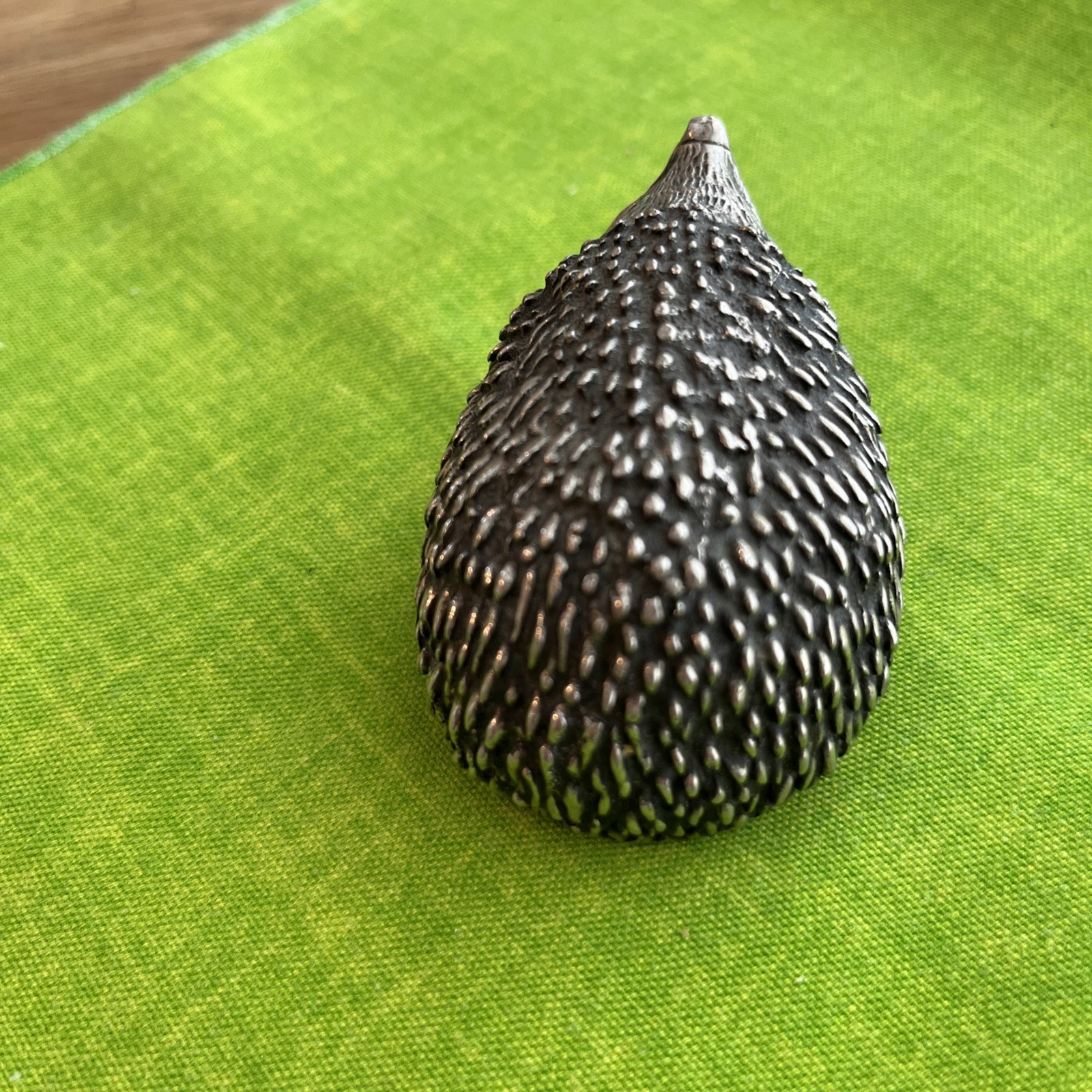 Silver Tone Small Metal Hedgehog Figurine Paper Weight 12 oz. desk accessory