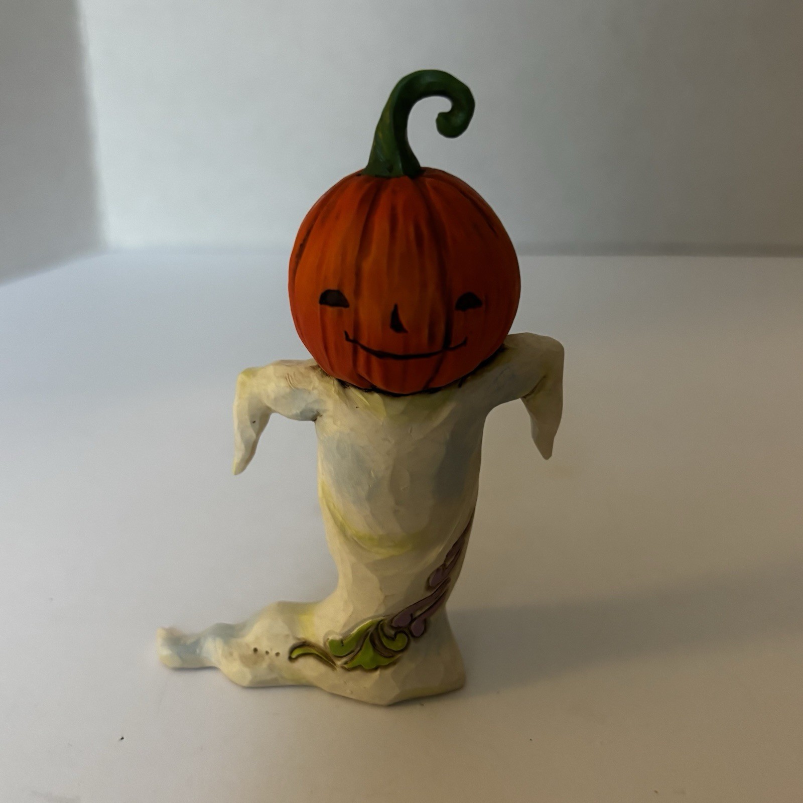 Jim Shore Heartwood Creek Halloween Mini Ghost Pumpkin Head 4047842