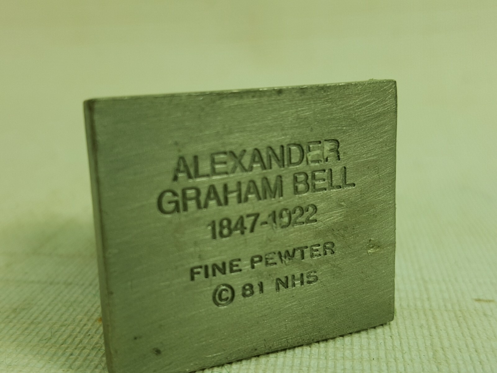 ALEXANDER GRAHM BEL Franklin Mint National Historical Society Pewter JB454
