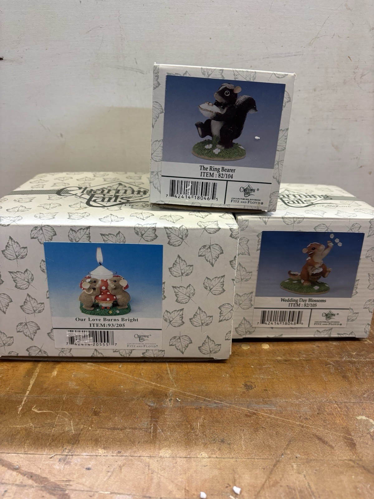 Charming Tails Wedding Theme Figurines Set of 3