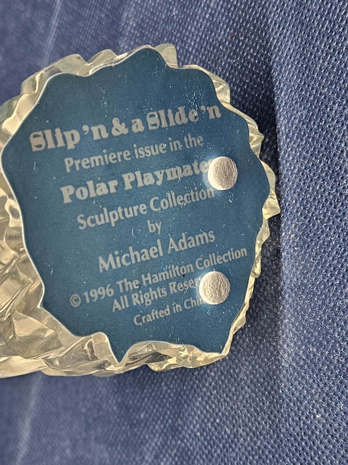 Vintage 1996 Hamilton Sculpure Collection Polar Playmates “Slip’n & A Slide’n”