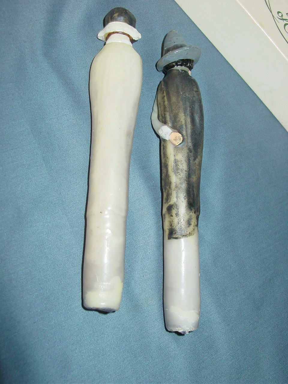 VINTAGE Colonial Candles of Cape Cod John Priscilla Alden Figures Pilgrims