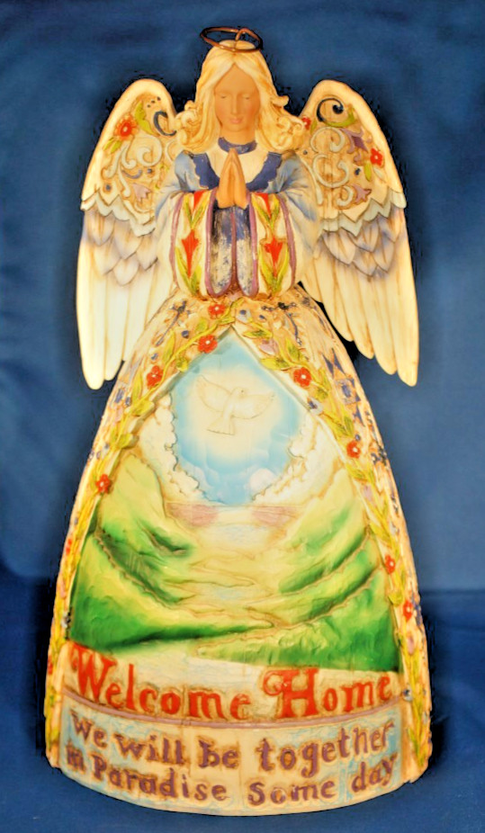 2005 Jim Shore Peaceful Journey Angel 11″ Welcome Home Together in Paradise