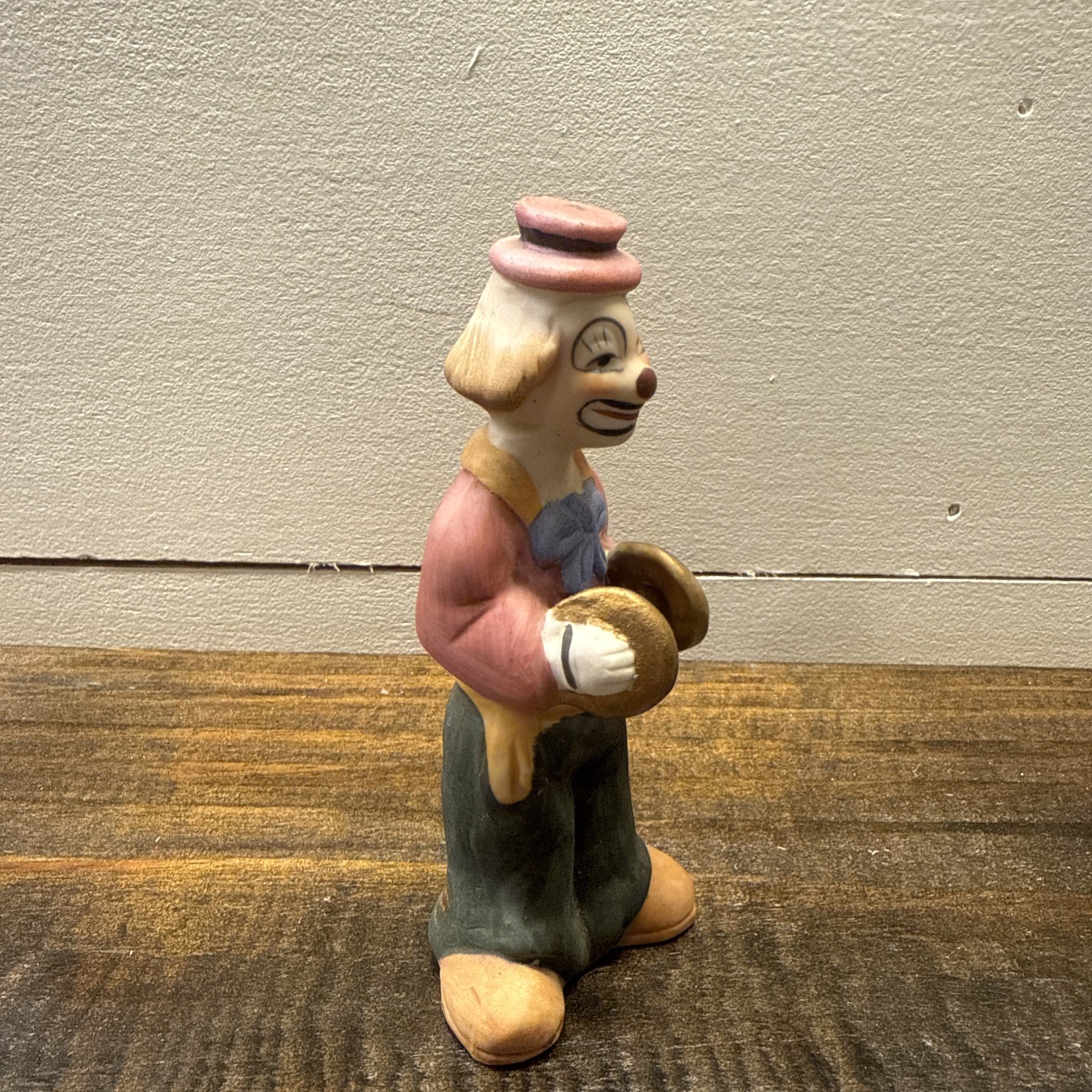 Vintage VO&GC Happy Clown with Cymbals Figurine, 5” tall, Made in Taiwan