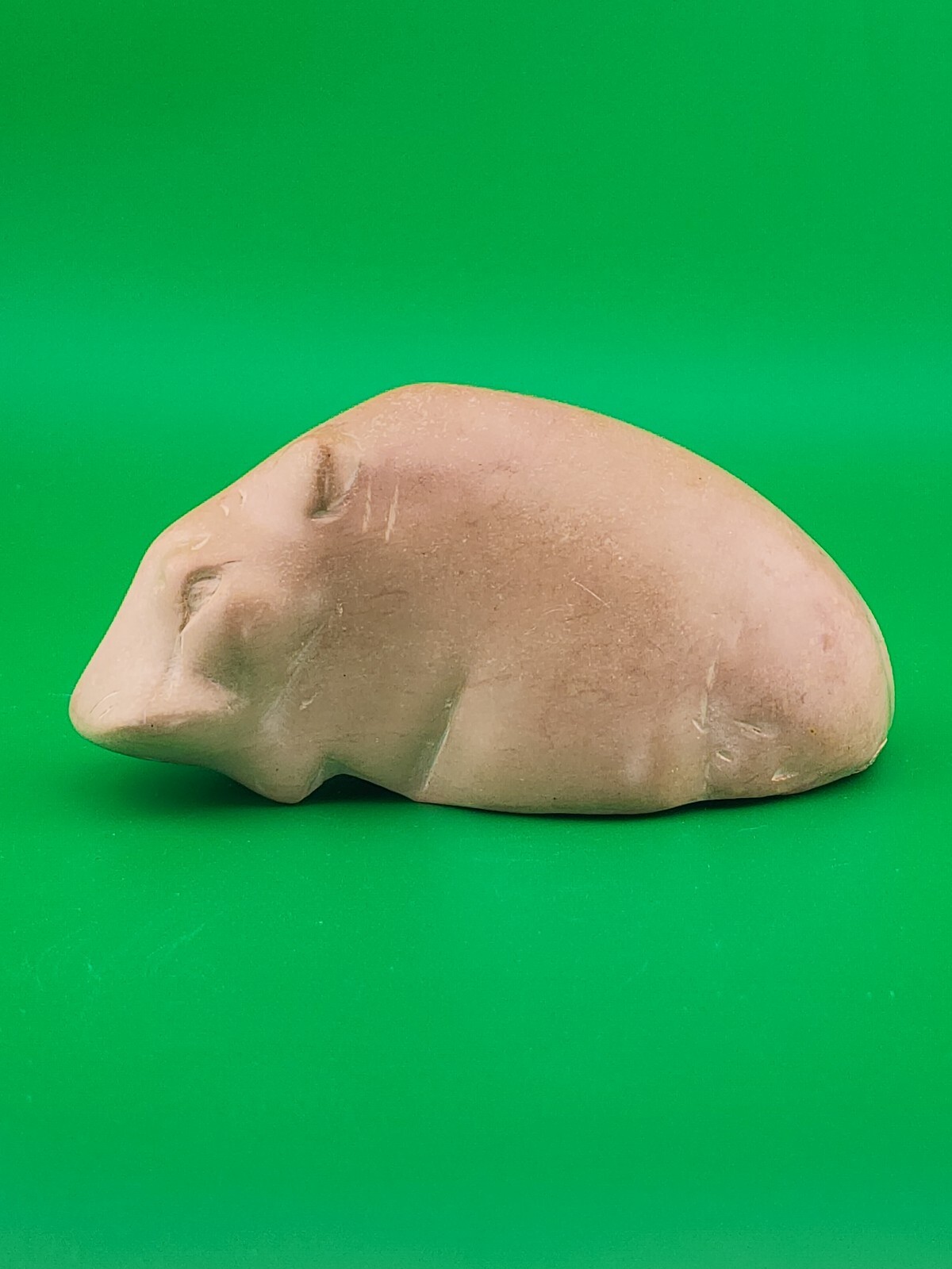Hand Carved Soapstone Hippo 4.6″ Long Made In Kenya