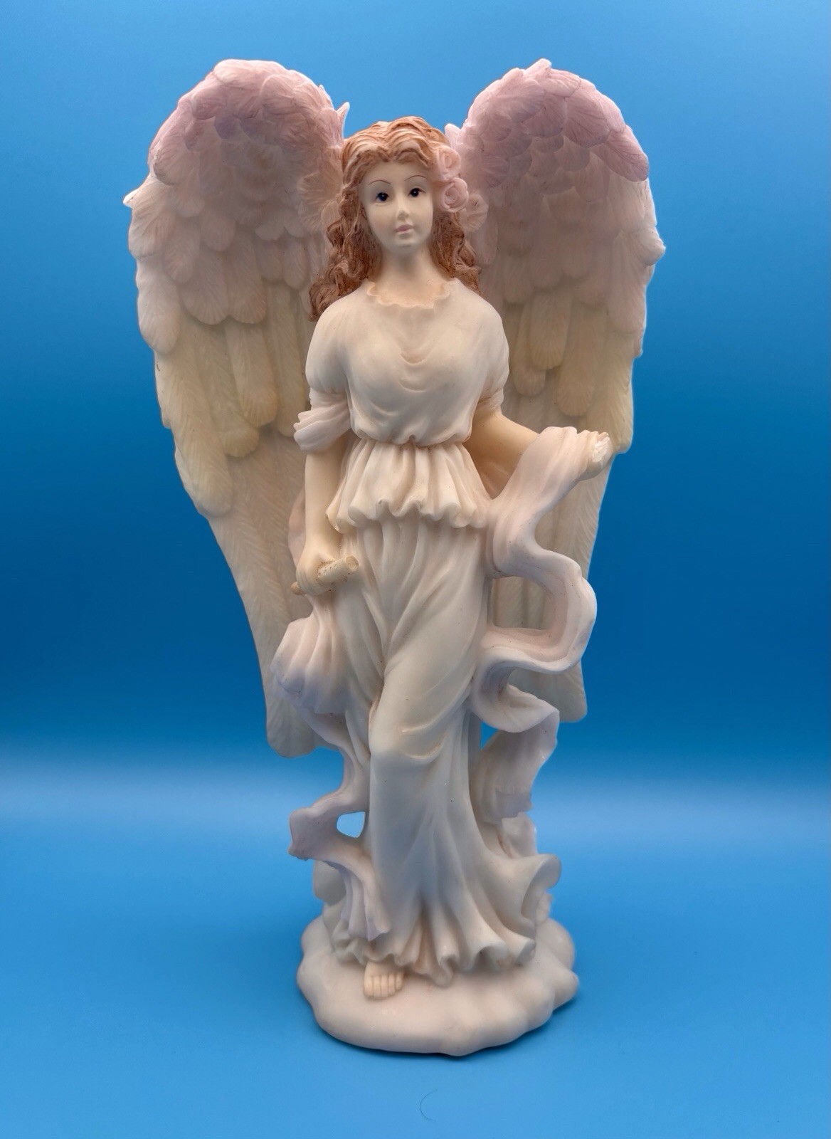 Faith Angel With Flute Figurine 8.5 Inches Vintage Excellent Condition