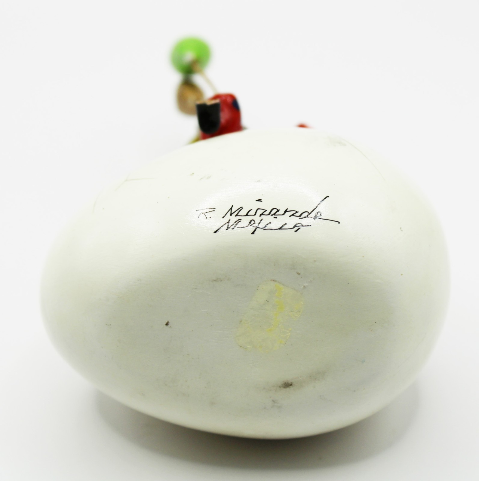 Vintage Signed R. Miranda Mexico Clown Hatching from Egg – Figurine