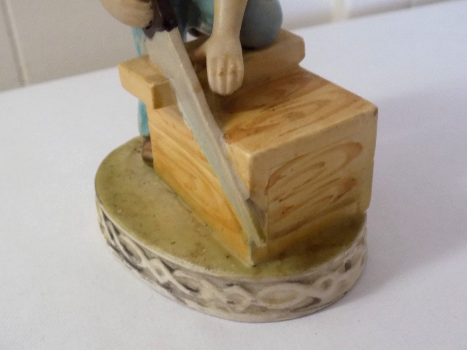 VTG 1950s UCAGO/United China & Glass Co. Little Boy Carpenter Ceamic Figurine