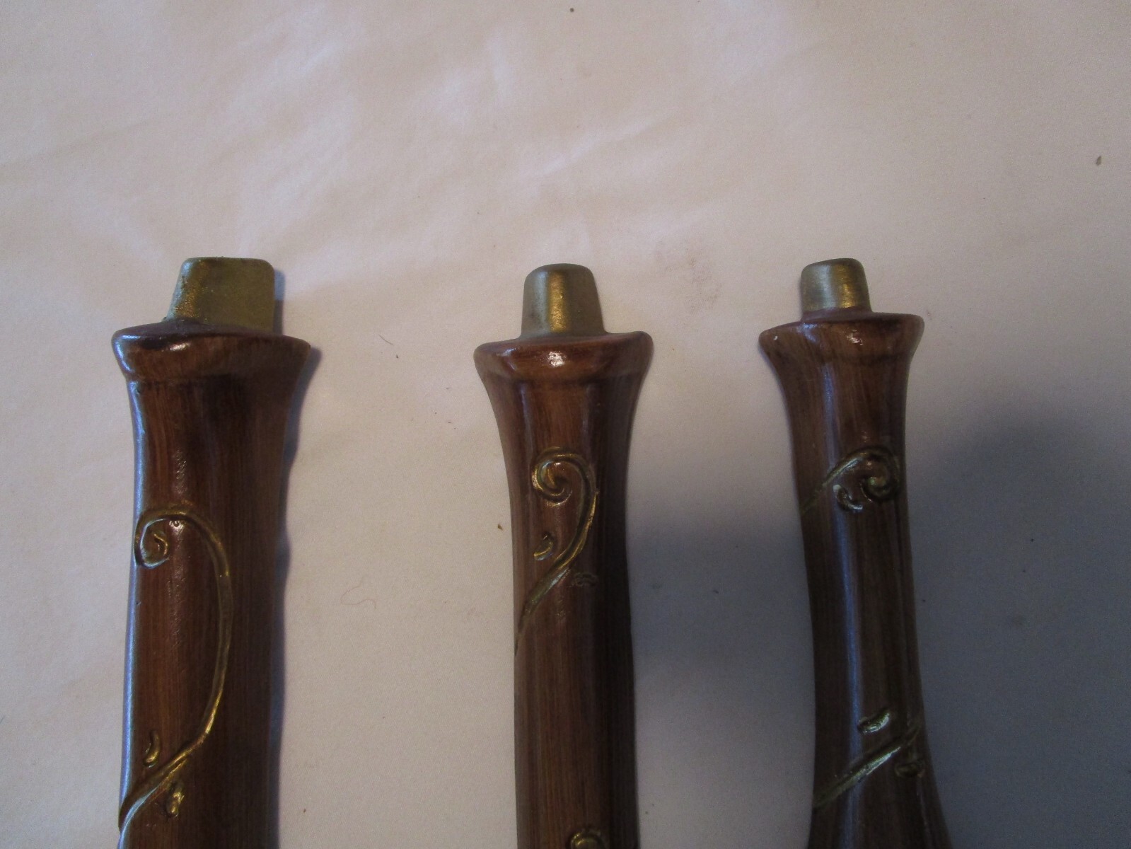 Vintage MCM Chalkware Plaster Wall art 3-Genie Bottles Daisy decor 1960’s 19” T
