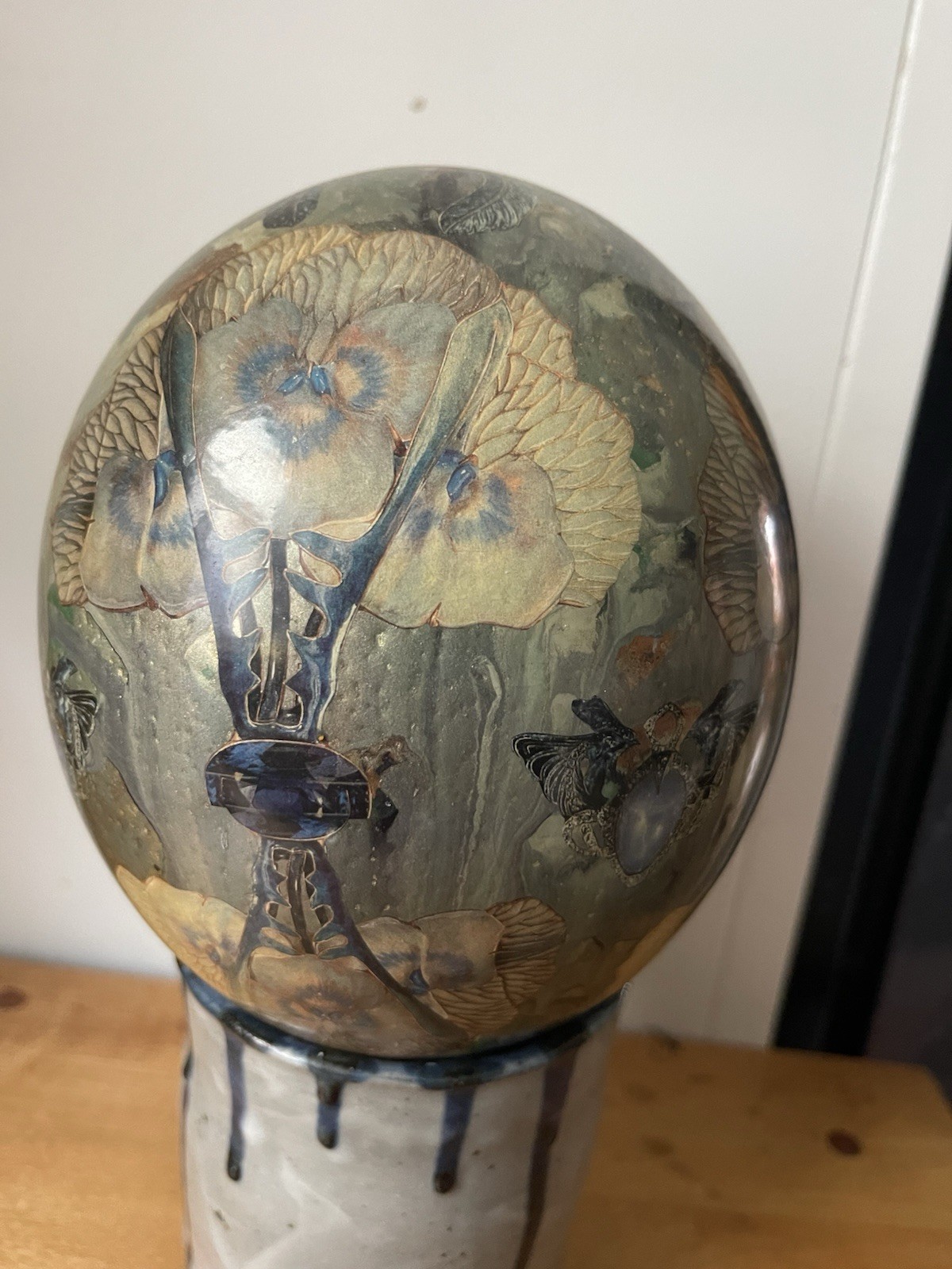 Fine & Unusual Ethereal Artist Signed & Numbered Decoupage Ostrich Egg