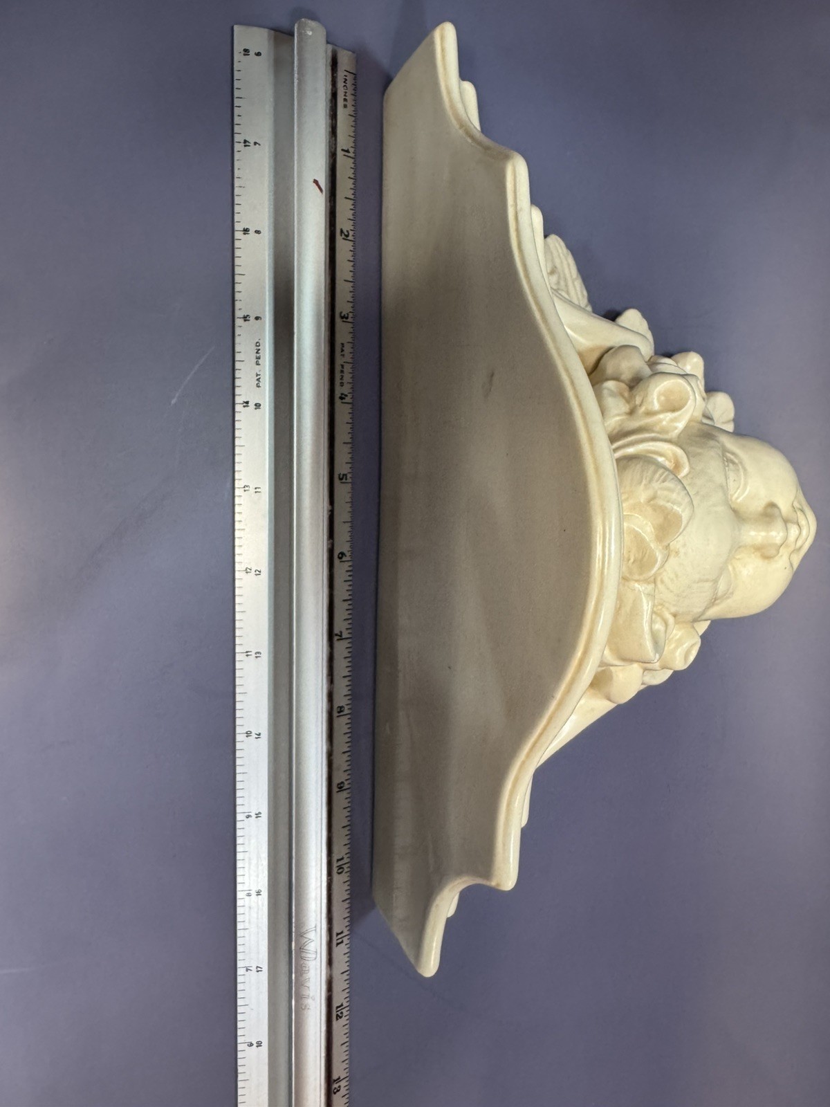 Cherub Angel Ceramic AnWall Shelf Sconce 11x 5 Hollywood Regency Celestial