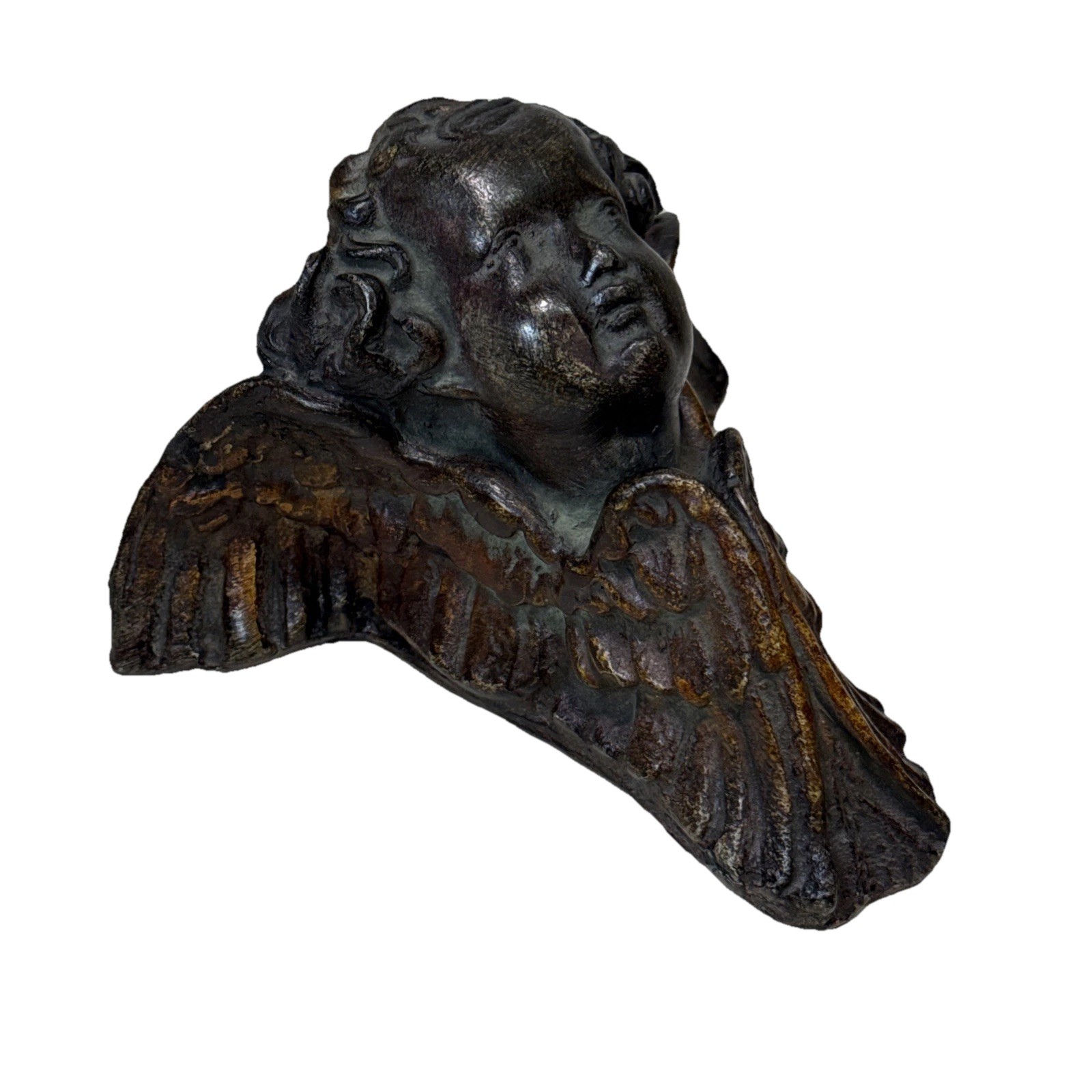 Vintage Plaster Chalkware Cherub Angel Wall Decor