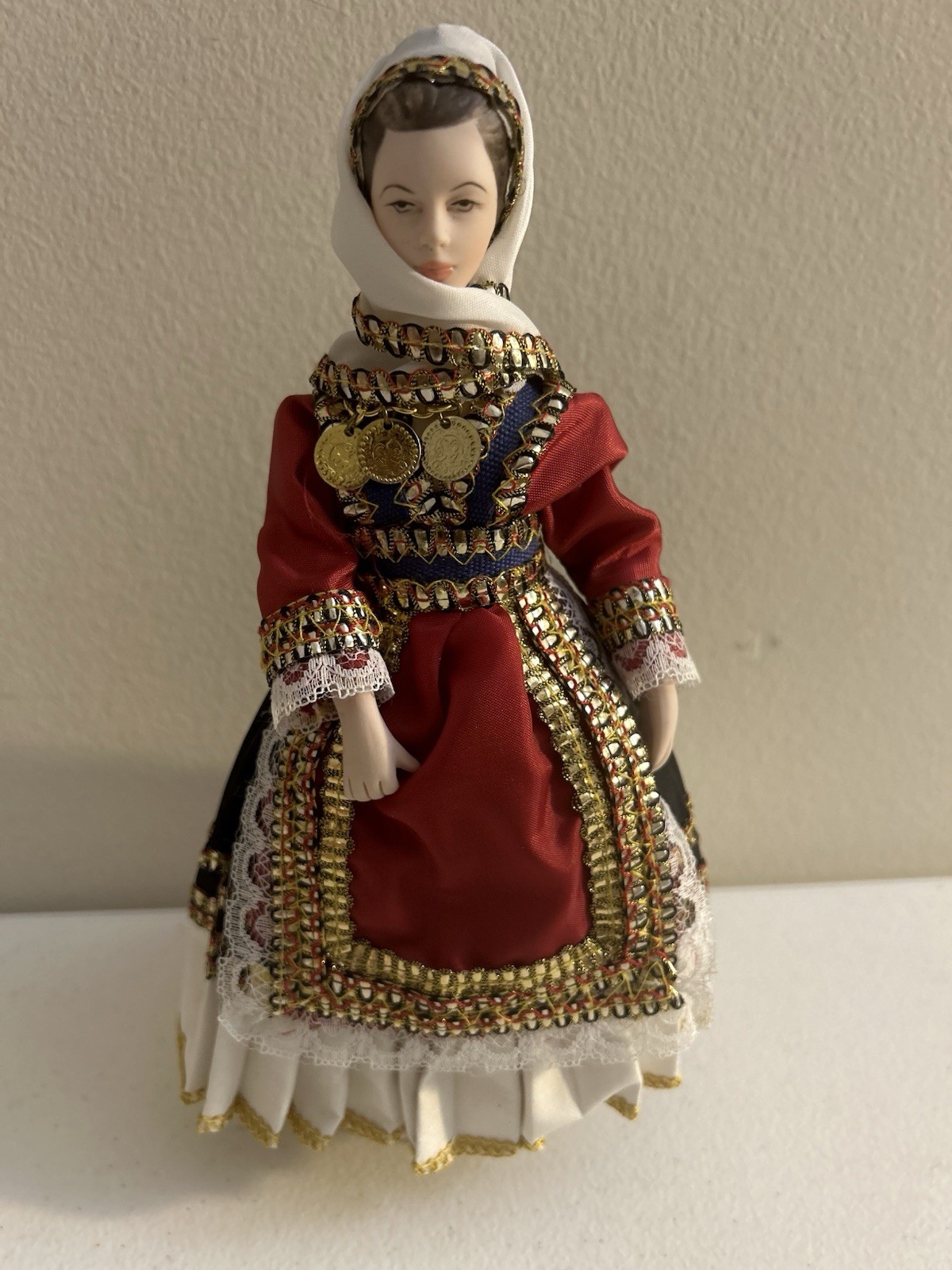 Greek Traditional, Ceramic Art, Doll 7 In ￼