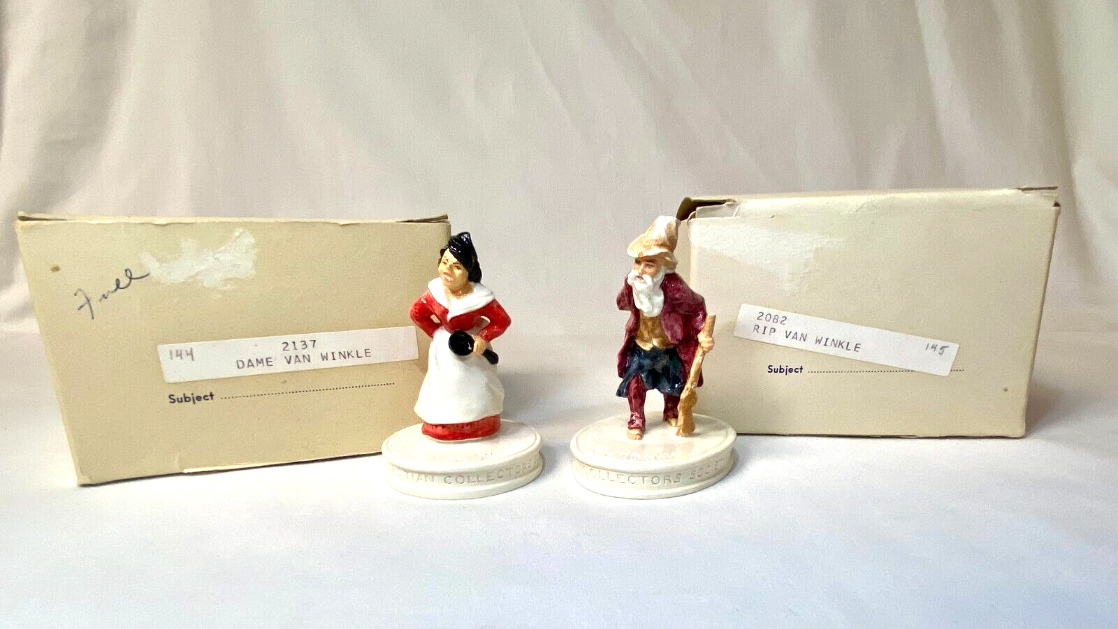 Sebastian Miniature Collection Prescott W Baston Rip Van Winkle Dame Van Winkle
