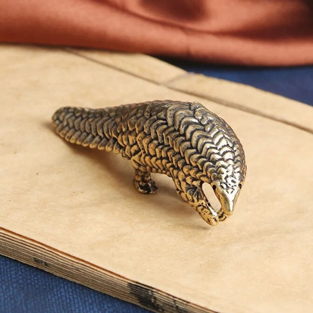 Animal Statue Sculpture Home Decor GiftsTabletop Figurine Brass Pangolin