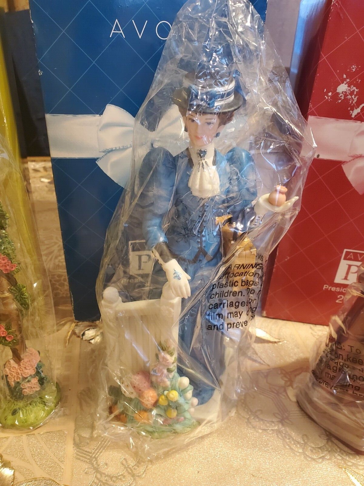 Mrs. Albee Avon figurines full size, perfect condition 2004, 2006, 2009, 2010