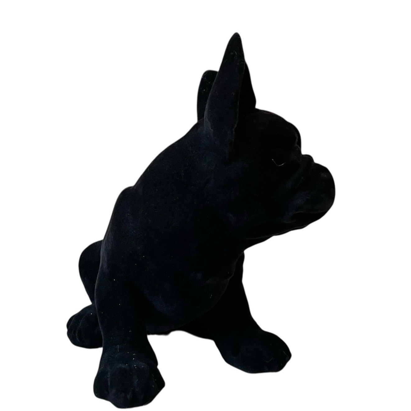 Black Velvet French Bulldog Figurine 9.5in Chic Designer Decor NEW