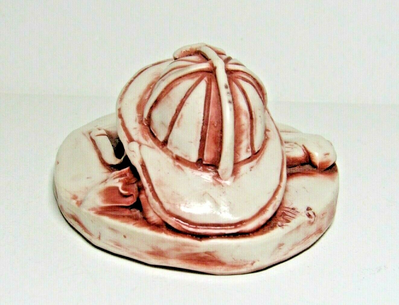 Limited Edition Georgia Marble Firefighter Fireman Hat Numbered Figurine Signed