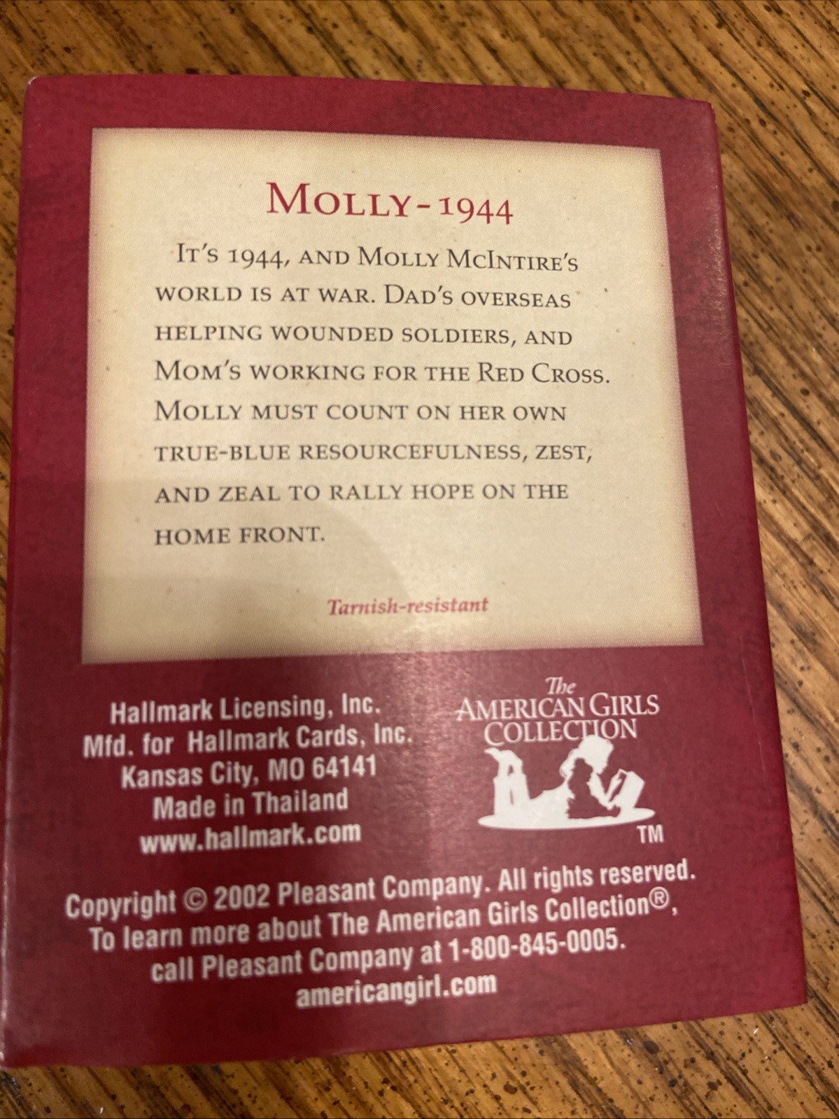 American Girl Charm Molly 2002.