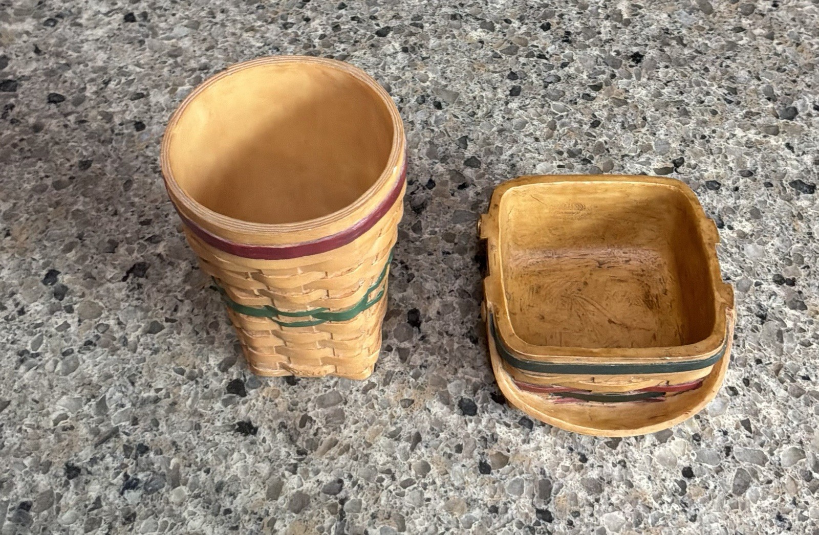 Suzi Resin Miniature Baskets “Longaberger Like” Set Of 4