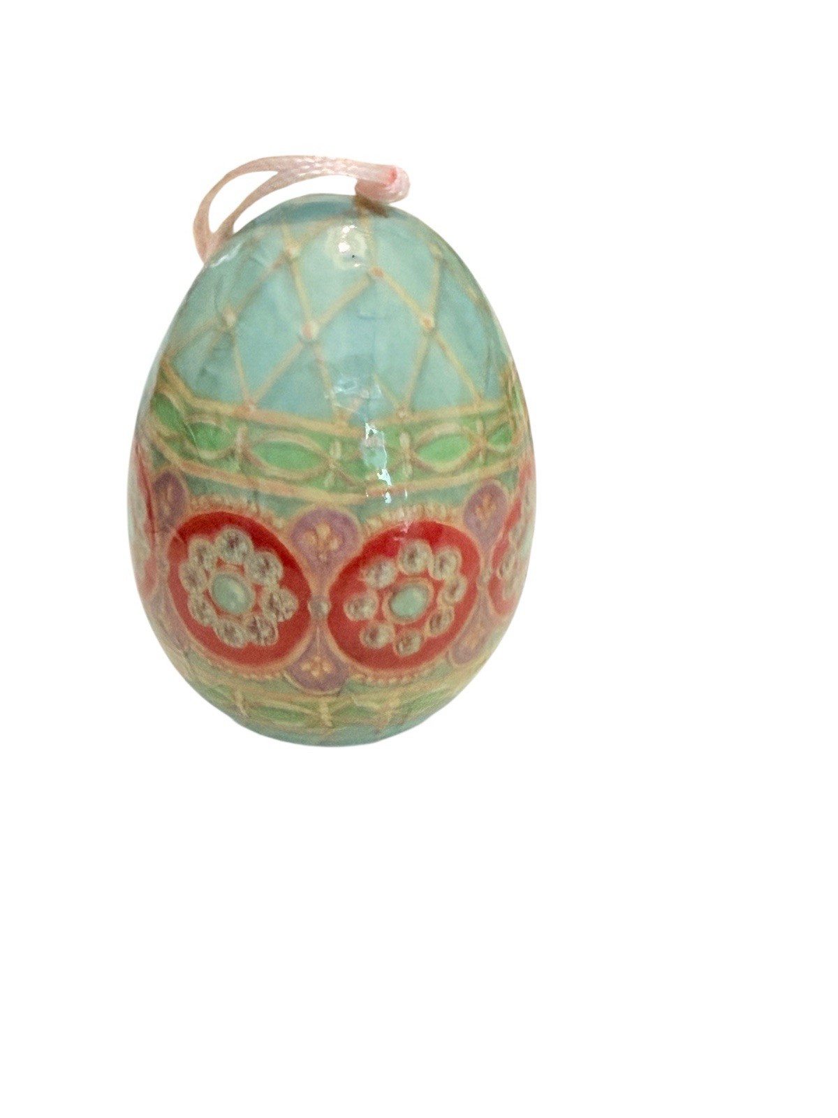 Multicolor Decoupage Easter Egg Art Decorative Egg 3”