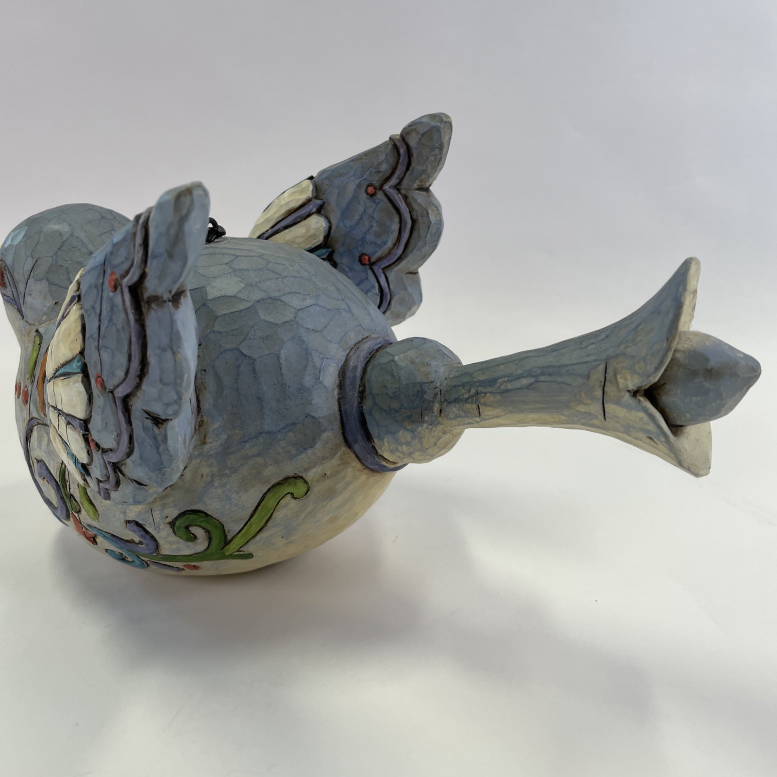 Jim Shore 2005 Heartwood Creek Hanging Blue Bird Birdhouse 4005276