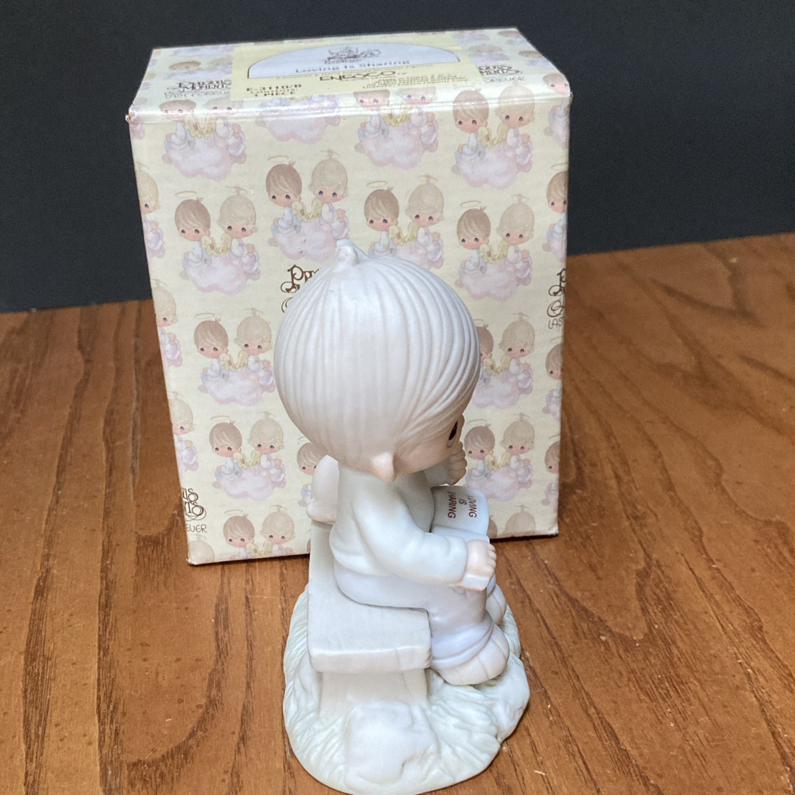 Enesco Precious Moments “Loving Is Sharing” Boy & Dog Figurine Boxed